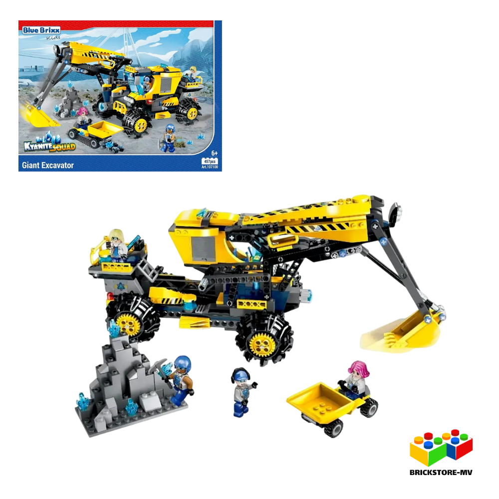 BlueBrixx-Kids 107100 – Großer Bagger der Kyanite Squad