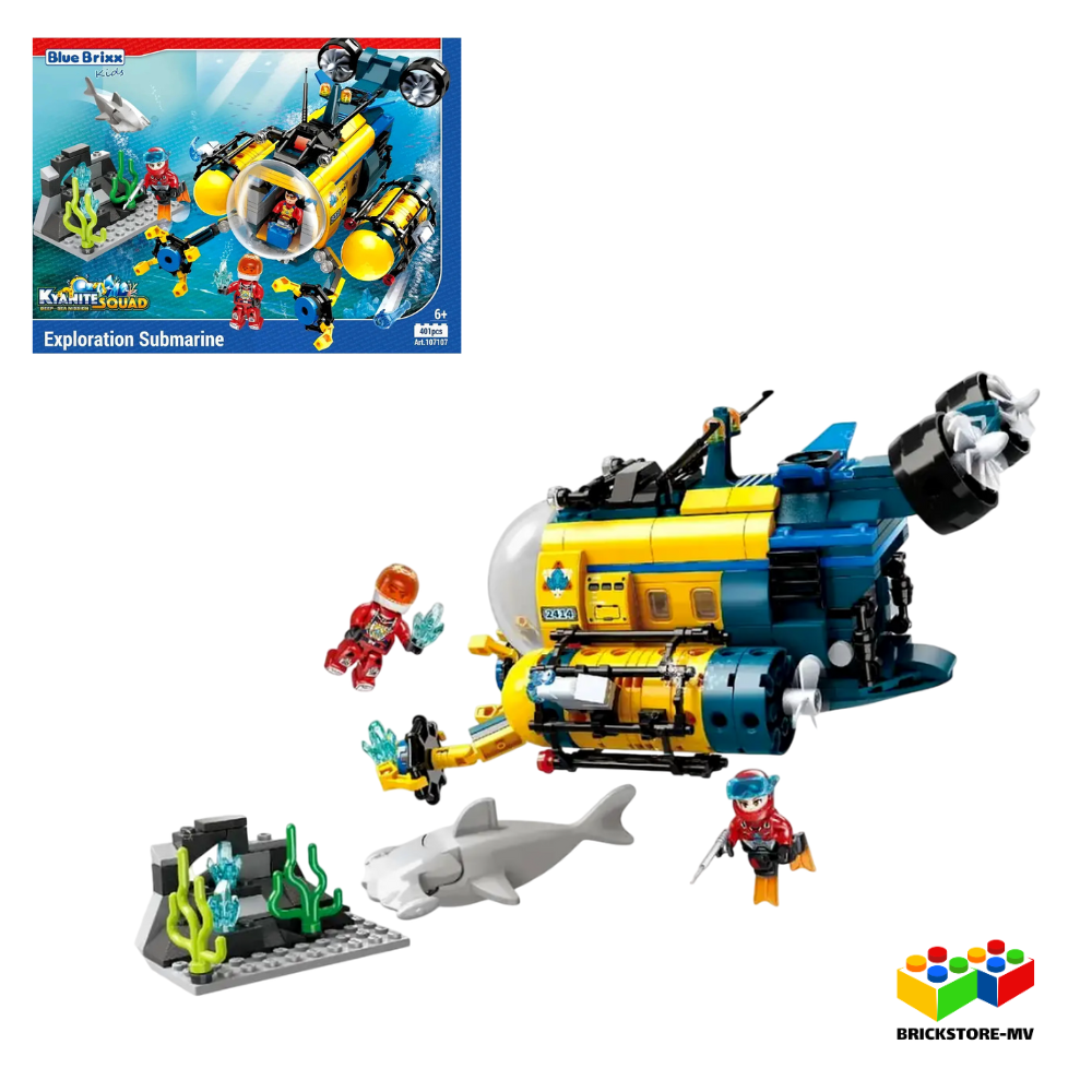 BlueBrixx-Kids 107107 – Deep Sea Erkundungs-U-Boot (Kyanite Squad)