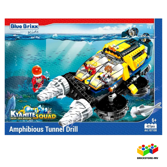BlueBrixx-Kids 107108 – Amphibischer Tunnelbohrer der Kyanite Squad